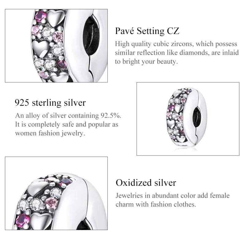 (immagine per) Charm Clip tipo Pandora Amore splendente - SCC1745 - Visualizza 7
