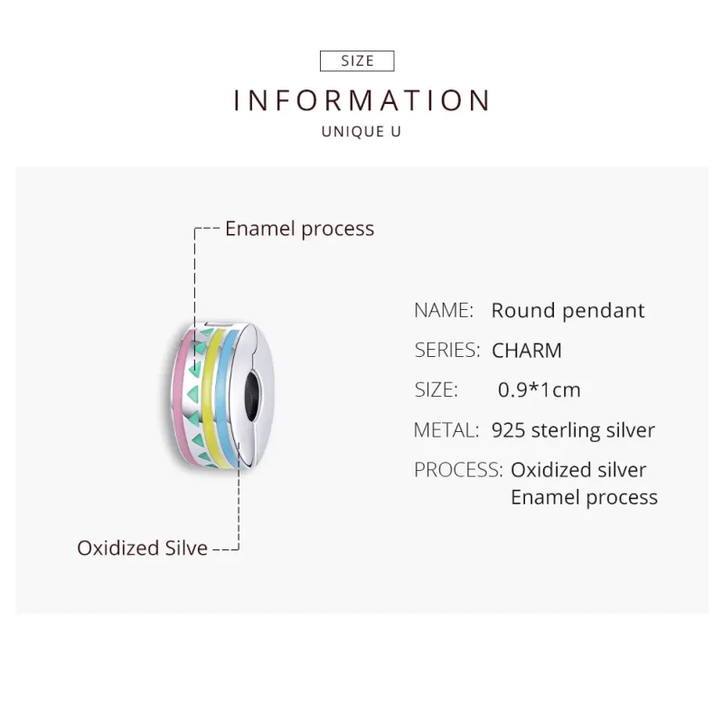 (immagine per) Charm Clip tipo Pandora Colorato - SCC1756 - Visualizza 8