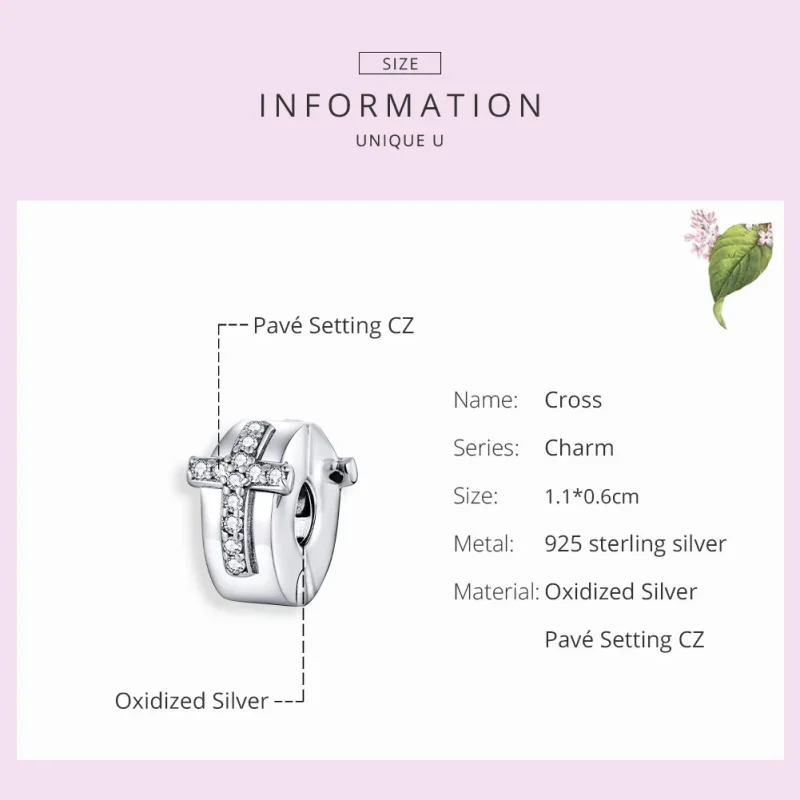 (immagine per) Charm Clip tipo Pandora Croce - SCC1497 - Visualizza 7