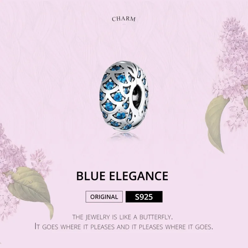 (immagine per) Charm Clip tipo Pandora Eleganza blu - SCC1513 - Visualizza 6