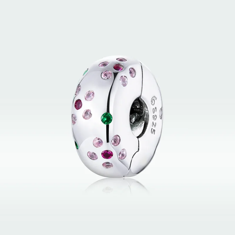 (immagine per) Charm Clip tipo Pandora Fiori contratti - BSC245 - Visualizza 5