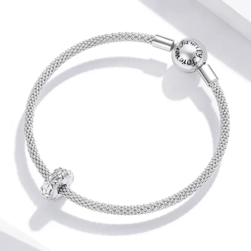 (immagine per) Charm Clip tipo Pandora Fiori Margherita - SCC1795 - Visualizza 3