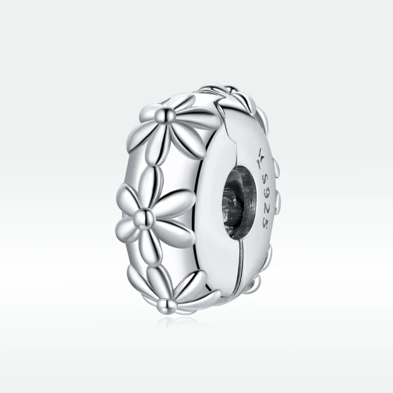 (immagine per) Charm Clip tipo Pandora Fiori Margherita - SCC1795 - Visualizza 5