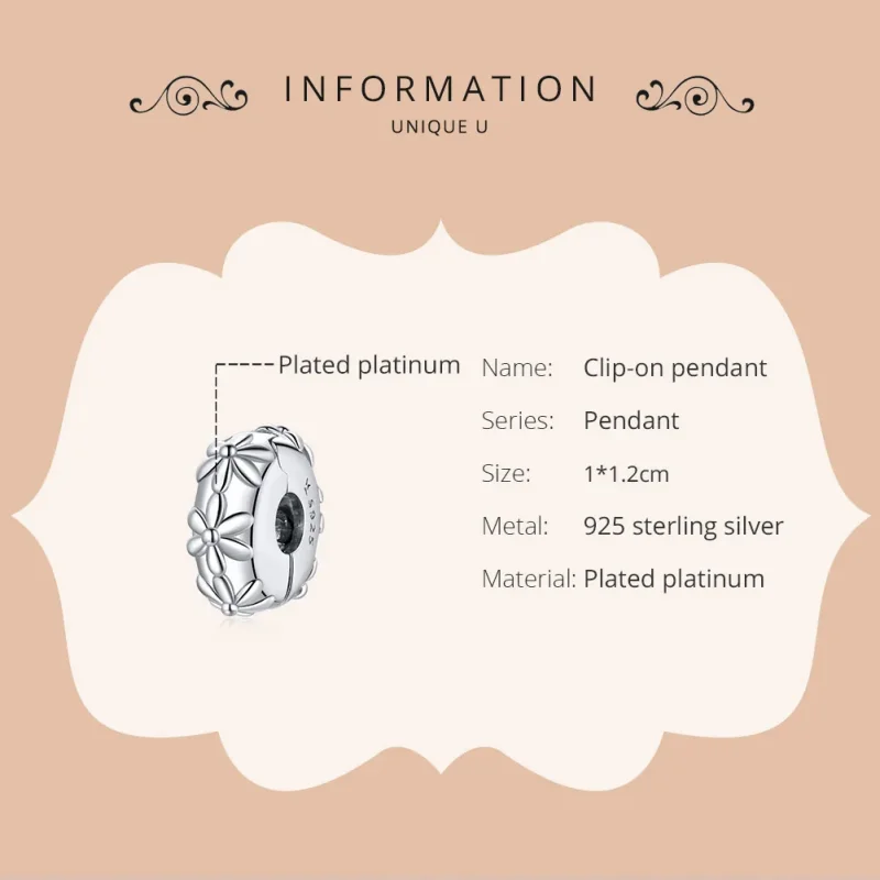 (immagine per) Charm Clip tipo Pandora Fiori Margherita - SCC1795 - Visualizza 6
