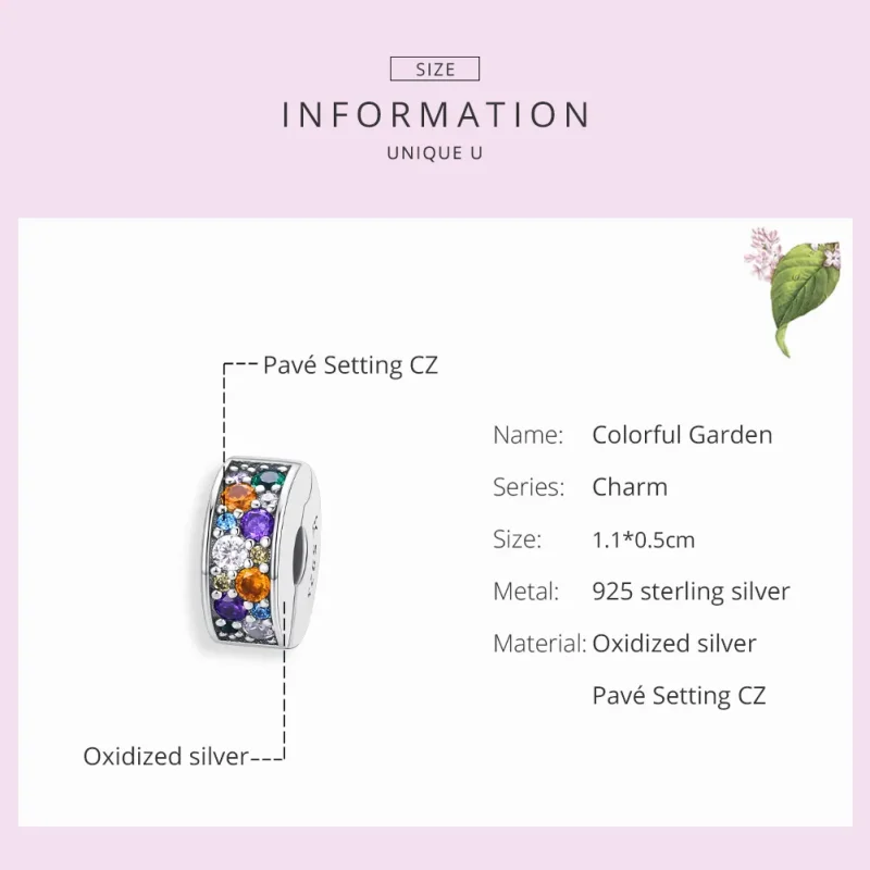 (immagine per) Charm Clip tipo Pandora Giardino colorato - SCC1609 - Visualizza 7