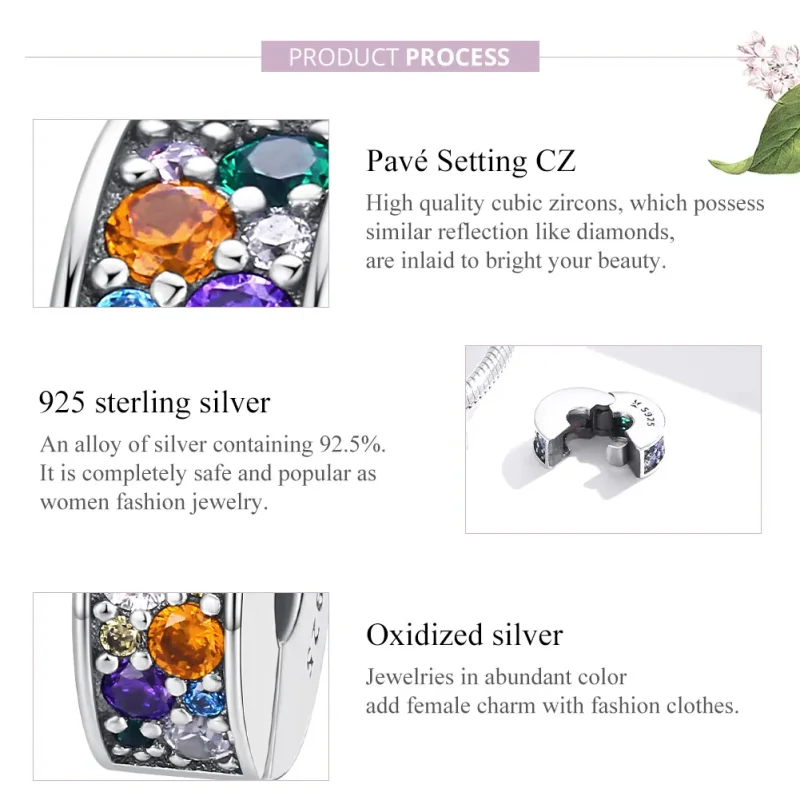 (immagine per) Charm Clip tipo Pandora Giardino colorato - SCC1609 - Visualizza 8
