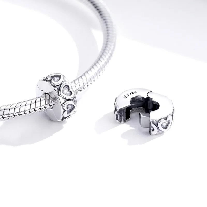 (immagine per) Charm Clip tipo Pandora Rilievo d'epoca - SCC1557 - Visualizza 2