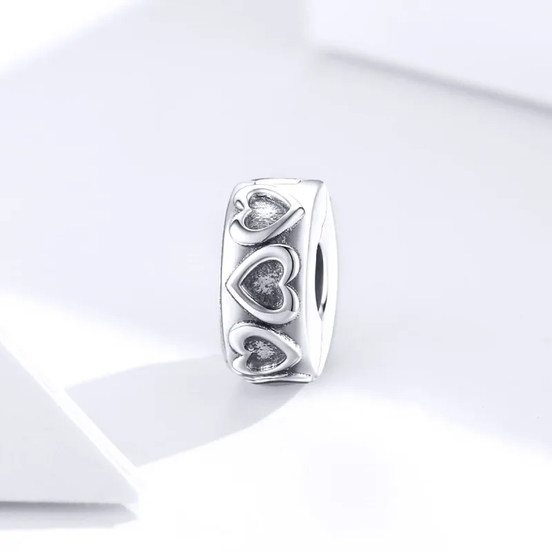 (immagine per) Charm Clip tipo Pandora Rilievo d'epoca - SCC1557 - Visualizza 4