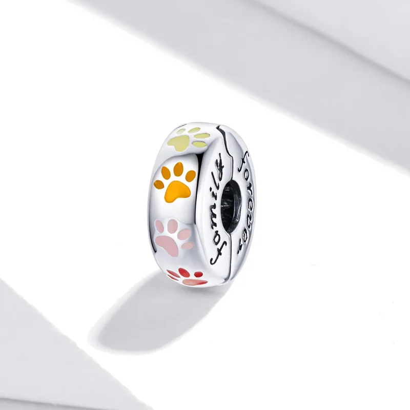 (immagine per) Charm Clip tipo Pandora Stampe di artigli colorati - SCC1850 - Visualizza 2