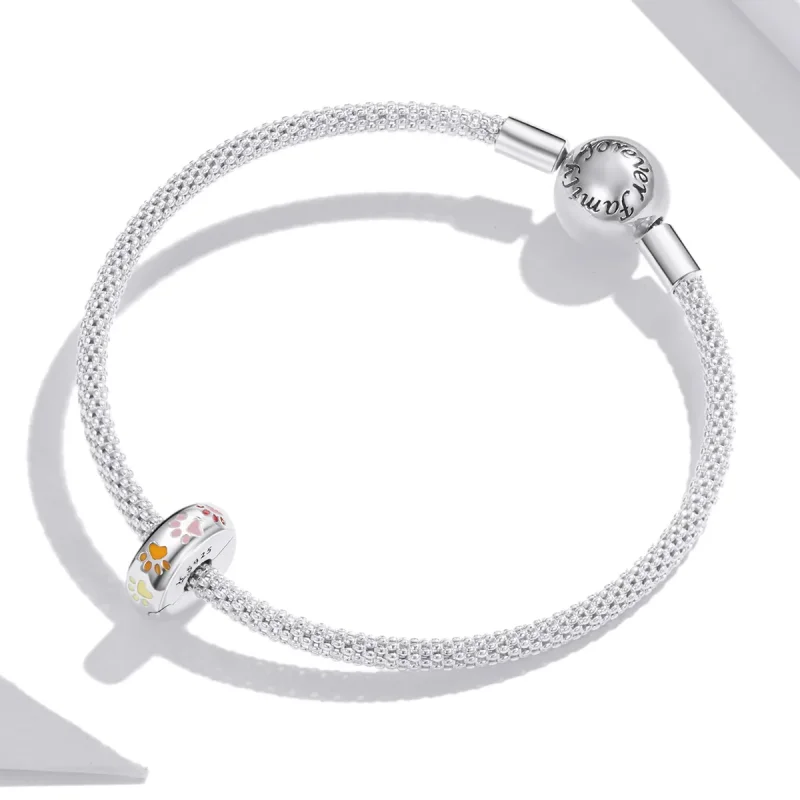(immagine per) Charm Clip tipo Pandora Stampe di artigli colorati - SCC1850 - Visualizza 3