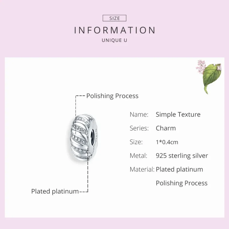 (immagine per) Charm Clip tipo Pandora Struttura semplice - BSC278 - Visualizza 7