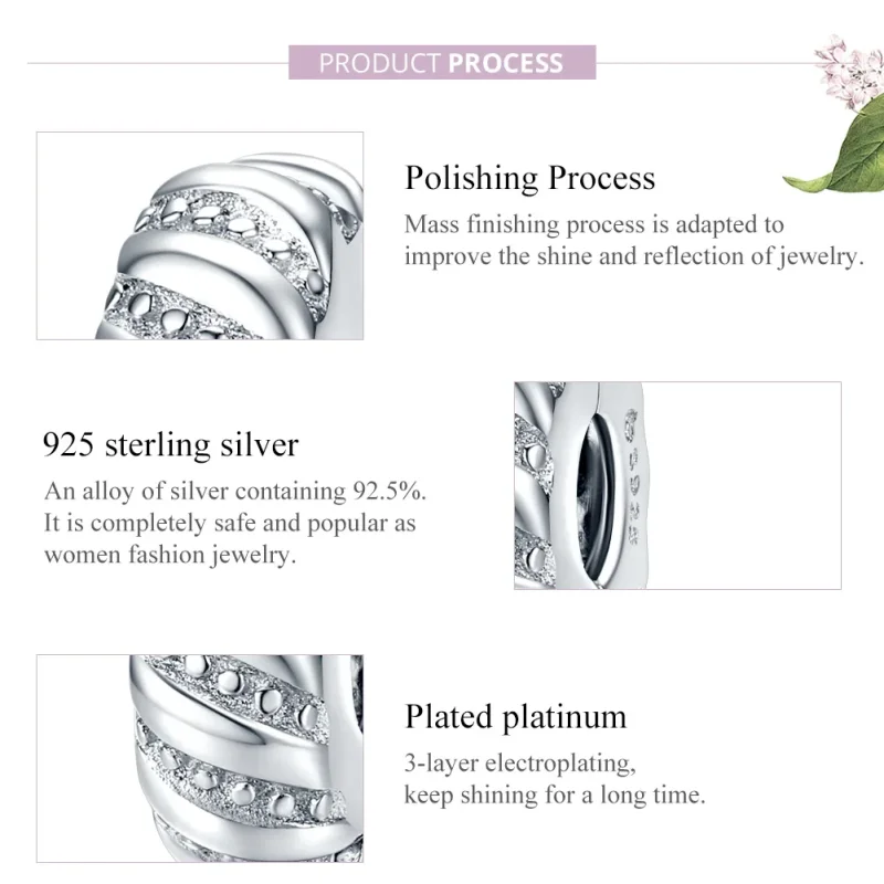 (immagine per) Charm Clip tipo Pandora Struttura semplice - BSC278 - Visualizza 8