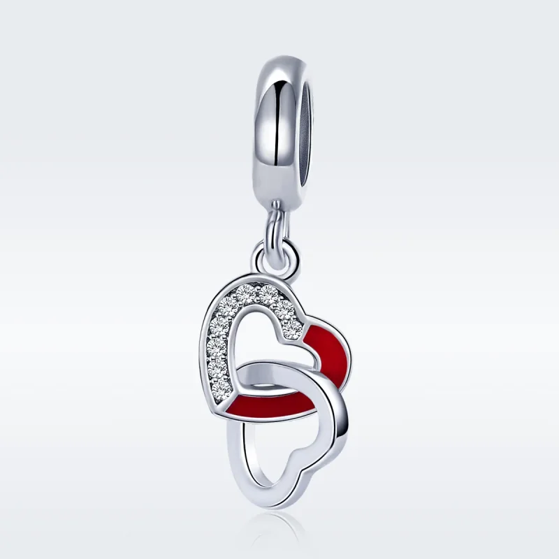 (immagine per) Charm Pendente tipo Pandora Cuore a cuore - SCC735 - Visualizza 3