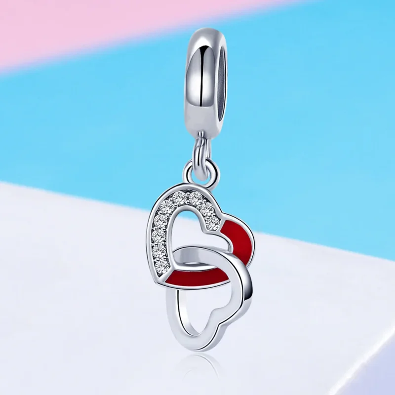 (immagine per) Charm Pendente tipo Pandora Cuore a cuore - SCC735 - Visualizza 4