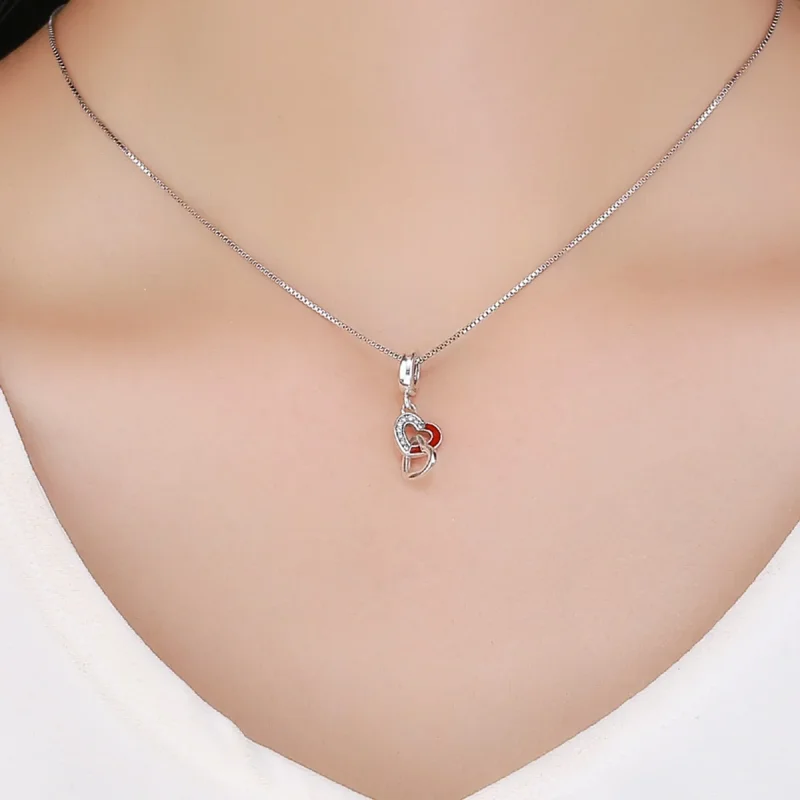 (immagine per) Charm Pendente tipo Pandora Cuore a cuore - SCC735 - Visualizza 5