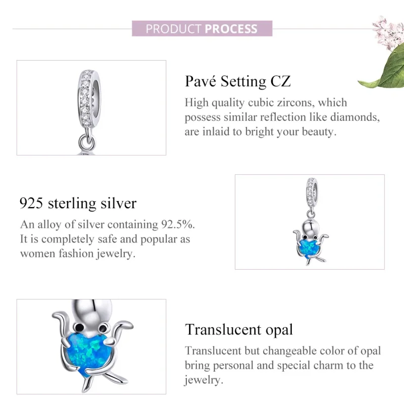 (immagine per) Charm Pendente tipo Pandora Adorabile polpo - SCC1831 - Visualizza 8