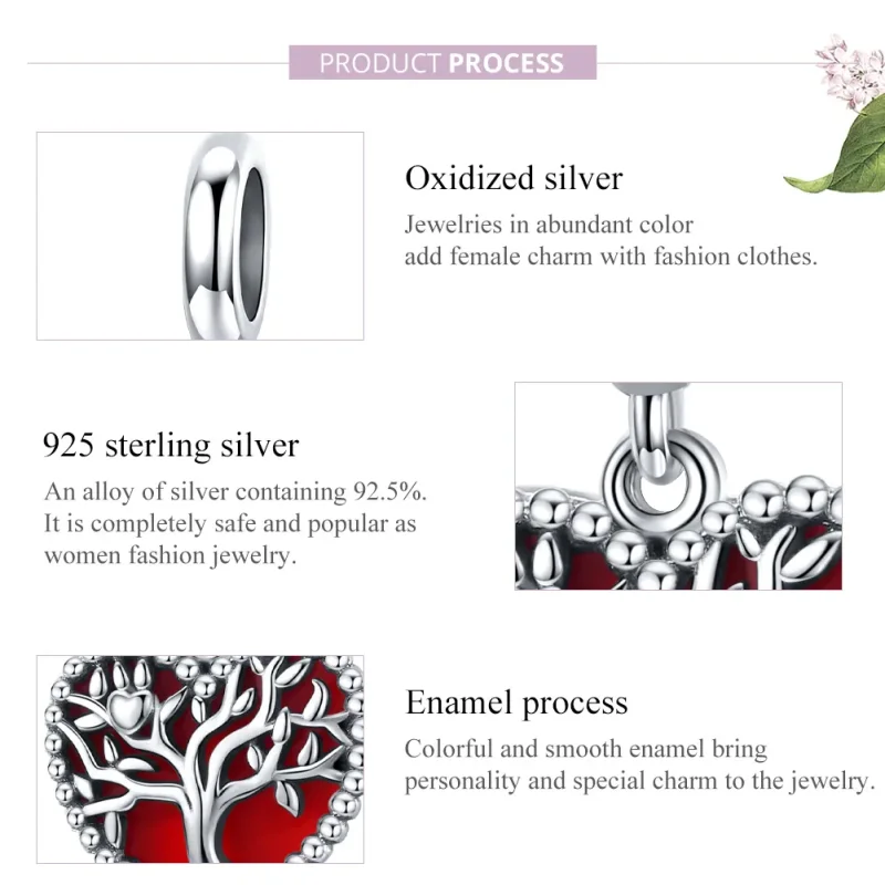 (immagine per) Charm Pendente tipo Pandora Albero dell'amore - SCC1556 - Visualizza 8