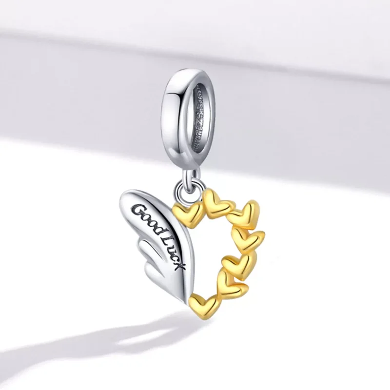 (immagine per) Charm Pendente tipo Pandora Ali fortunate - BSC504 - Visualizza 2