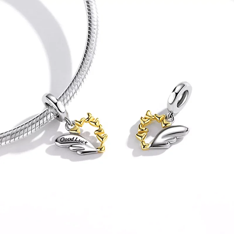 (immagine per) Charm Pendente tipo Pandora Ali fortunate - BSC504 - Visualizza 4