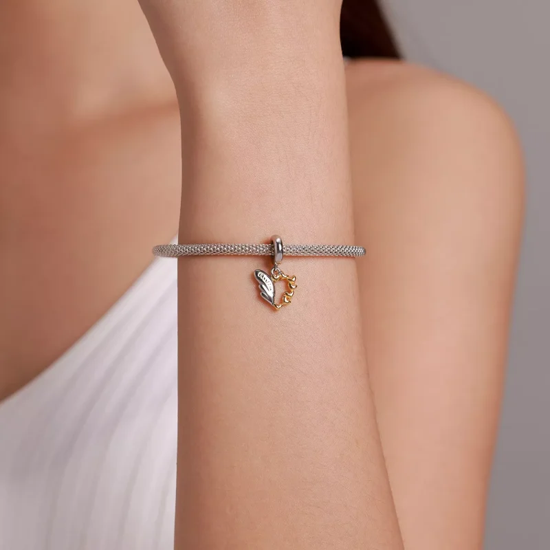 (immagine per) Charm Pendente tipo Pandora Ali fortunate - BSC504 - Visualizza 5