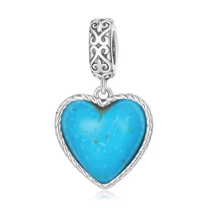 (immagine per) Charm Pendente tipo Pandora Ama il turchese - SCC2227