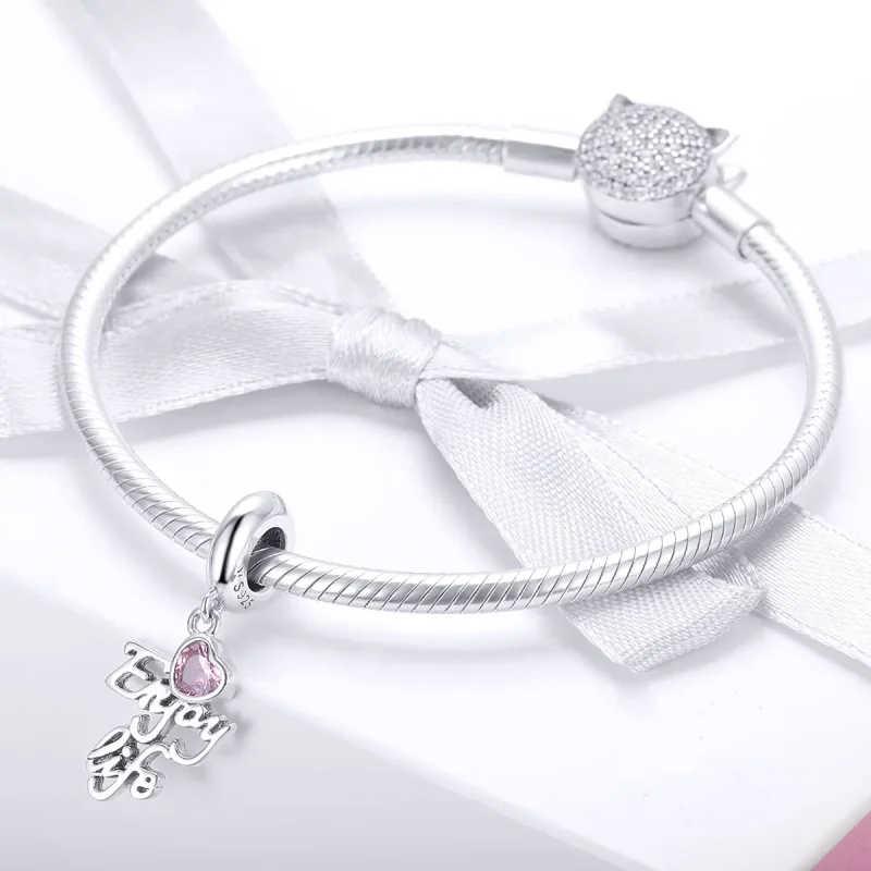 (immagine per) Charm Pendente tipo Pandora Ama la vita - SCC907 - Visualizza 2