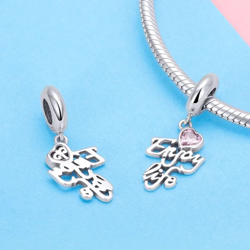 (immagine per) Charm Pendente tipo Pandora Ama la vita - SCC907 - Visualizza 3