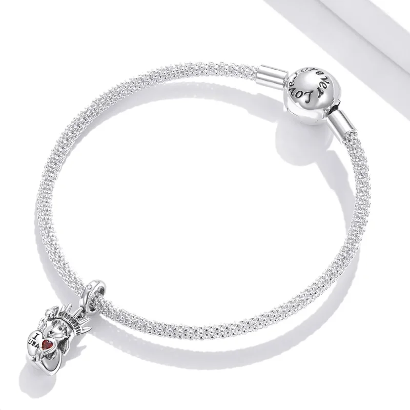 (immagine per) Charm Pendente tipo Pandora Amo gli Stati Uniti - SCC1883 - Visualizza 3