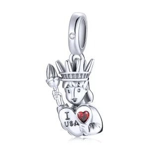 (immagine per) Charm Pendente tipo Pandora Amo gli Stati Uniti - SCC1883