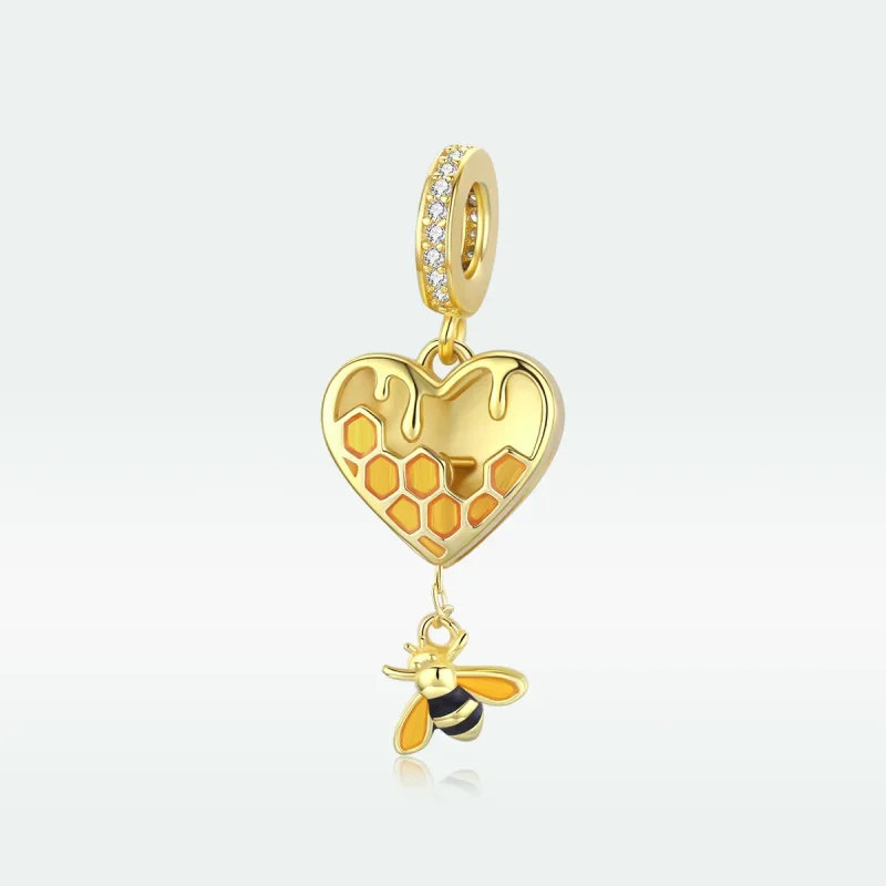 (immagine per) Charm Pendente tipo Pandora Amo il nido d'ape - SCC1714 - Visualizza 5