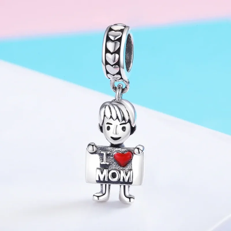 (immagine per) Charm Pendente tipo Pandora Amo la MAMMA - SCC691 - Visualizza 4