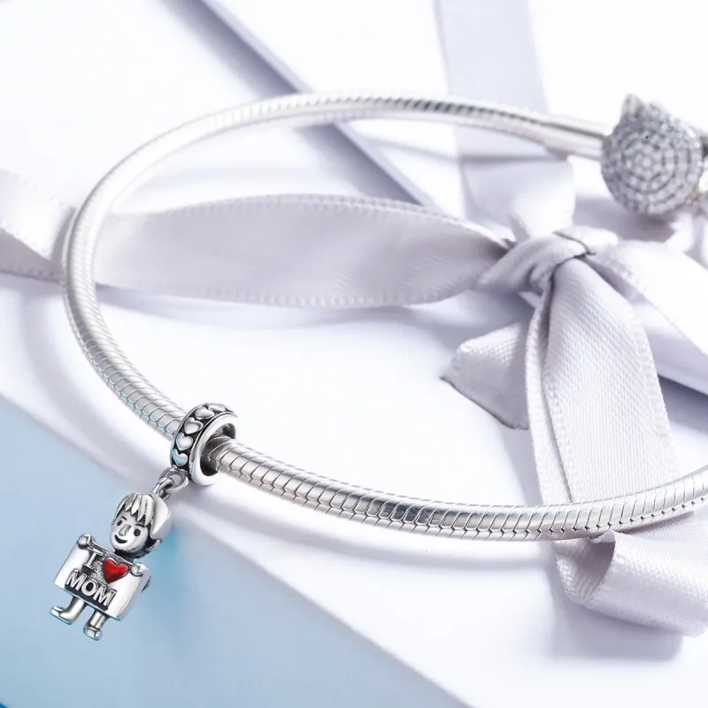 (immagine per) Charm Pendente tipo Pandora Amo la MAMMA - SCC691 - Visualizza 5