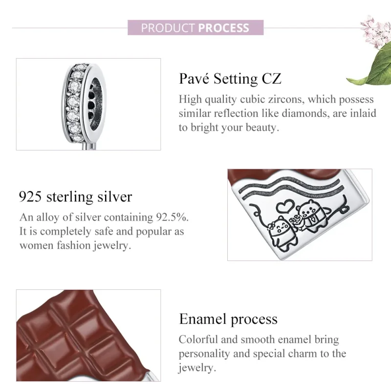 (immagine per) Charm Pendente tipo Pandora Amore al cioccolato - SCC1782 - Visualizza 8