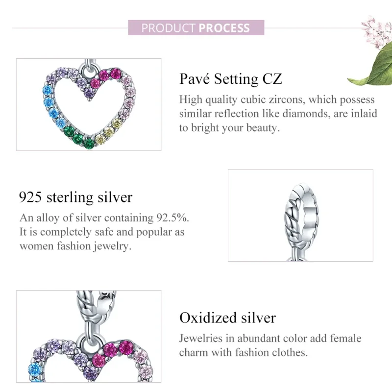 (immagine per) Charm Pendente tipo Pandora Amore arcobaleno - SCC1851 - Visualizza 6