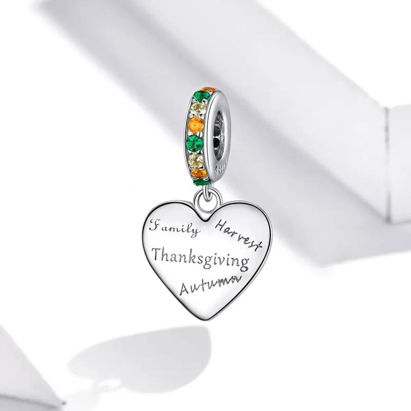 (immagine per) Charm Pendente tipo Pandora Amore del Ringraziamento - BSC344 - Visualizza 2