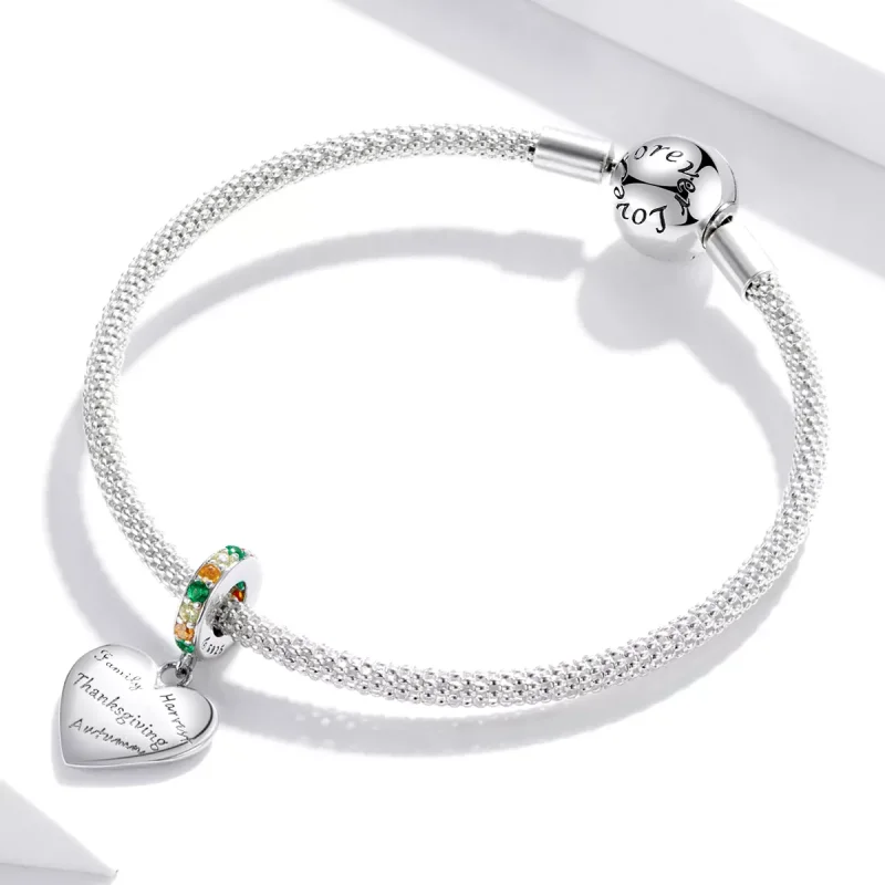 (immagine per) Charm Pendente tipo Pandora Amore del Ringraziamento - BSC344 - Visualizza 3