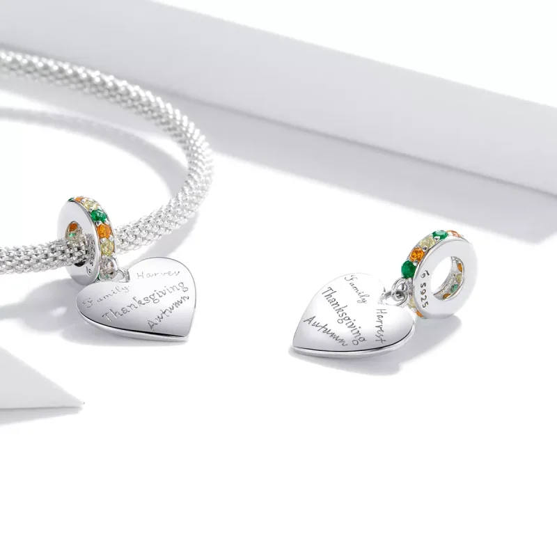 (immagine per) Charm Pendente tipo Pandora Amore del Ringraziamento - BSC344 - Visualizza 4