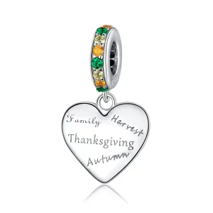 (immagine per) Charm Pendente tipo Pandora Amore del Ringraziamento - BSC344