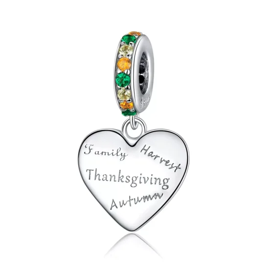 (immagine per) Charm Pendente tipo Pandora Amore del Ringraziamento - BSC344