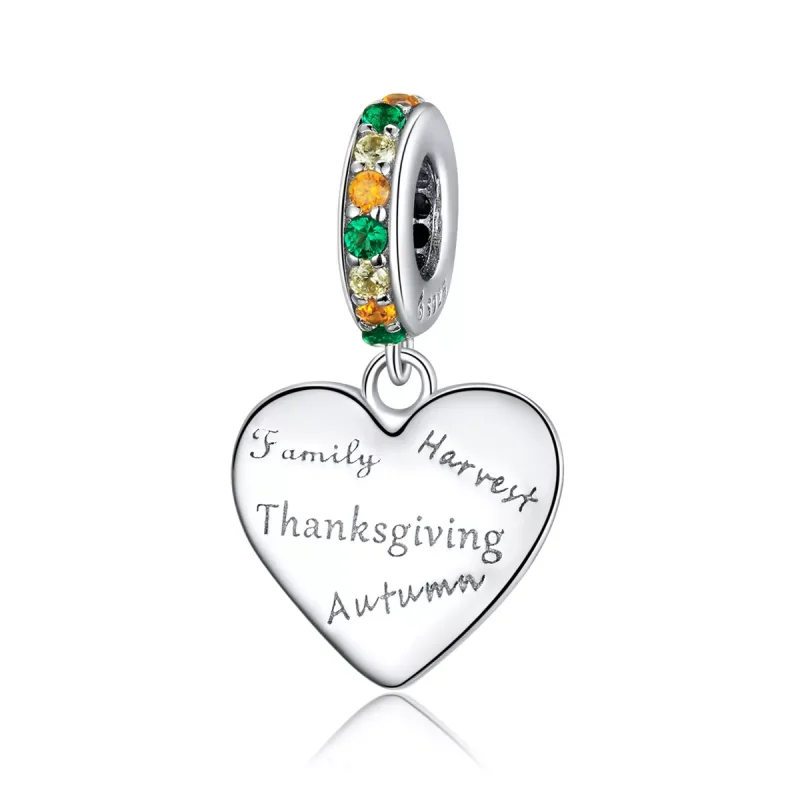 (immagine per) Charm Pendente tipo Pandora Amore del Ringraziamento - BSC344