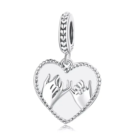 (immagine per) Charm Pendente tipo Pandora Amore mano nella mano - SCC2270
