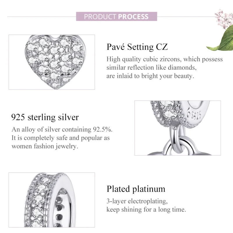 (immagine per) Charm Pendente tipo Pandora Amore splendente - BSC211 - Visualizza 7