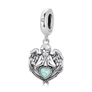 (immagine per) Charm Pendente tipo Pandora Angelo prega amore - BSC568