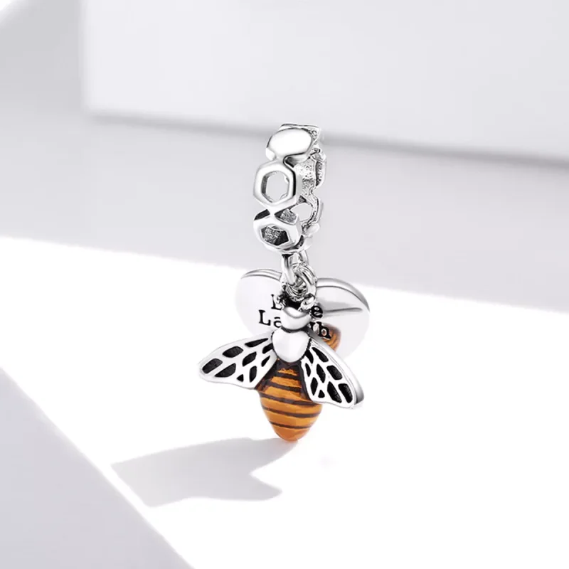 (immagine per) Charm Pendente tipo Pandora Api e cuori - BSC495 - Visualizza 2
