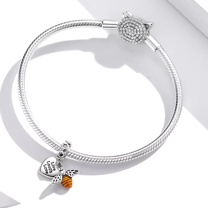 (immagine per) Charm Pendente tipo Pandora Api e cuori - BSC495 - Visualizza 3