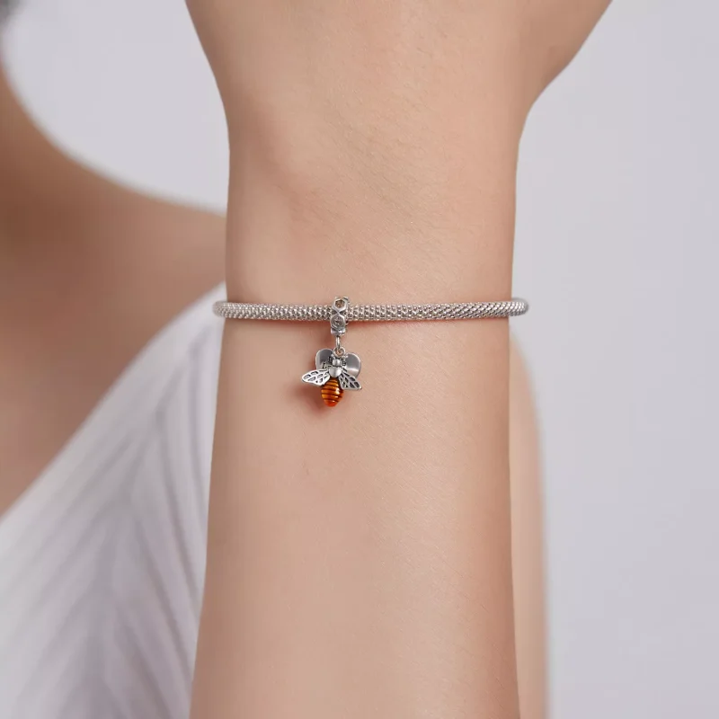 (immagine per) Charm Pendente tipo Pandora Api e cuori - BSC495 - Visualizza 5