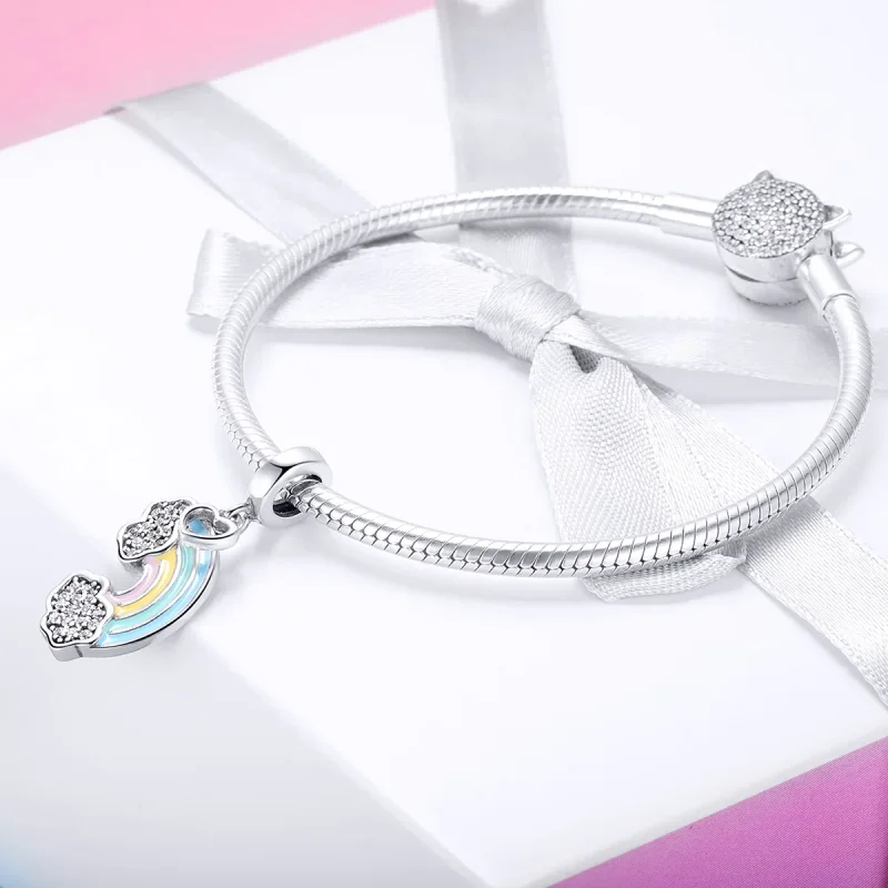 (immagine per) Charm Pendente tipo Pandora Arcobaleno dopo la pioggia - SCC905 - Visualizza 3