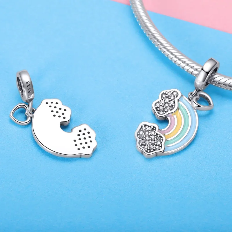 (immagine per) Charm Pendente tipo Pandora Arcobaleno dopo la pioggia - SCC905 - Visualizza 4