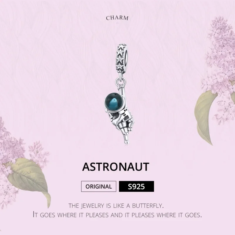 (immagine per) Charm Pendente tipo Pandora Astronauta - BSC202 - Visualizza 6