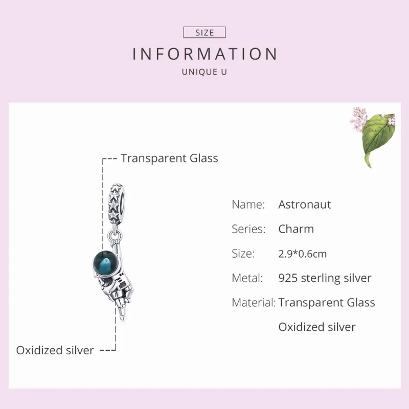 (immagine per) Charm Pendente tipo Pandora Astronauta - BSC202 - Visualizza 7